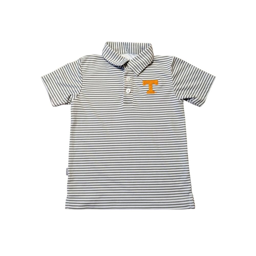 Garb Toddler Boys Tennessee Volunteers Carson Striped Polo Shirt Gray Orange 3T